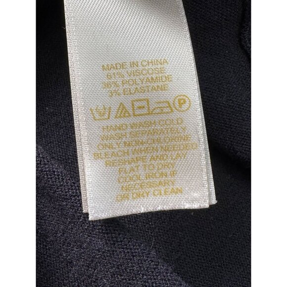 Kate Spade New York Black Pointelle Ruffle Sweater Dress Sz. XS Academia Preppy - Picture 7 of 8